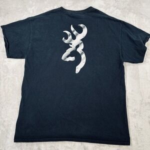 Mens Browning Logo T Shirt Black Short Sleeve Casual Size L